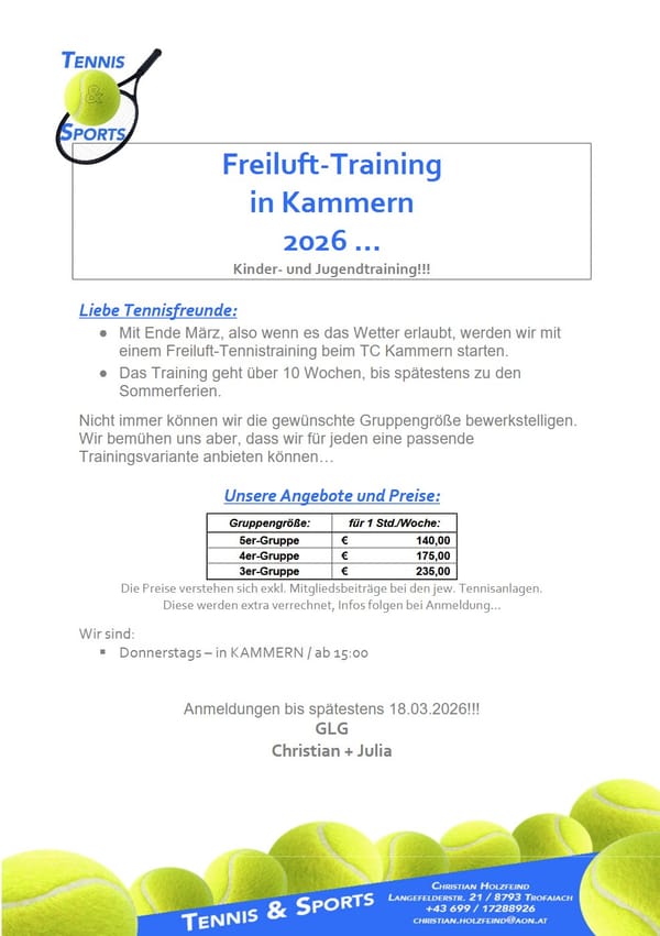 Kinder Training 2026